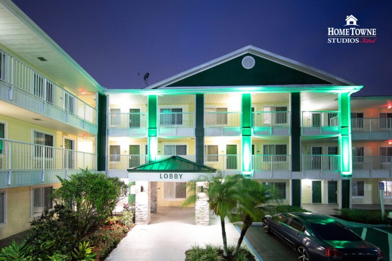 HomeTowne-Studios-Exterior-Night
