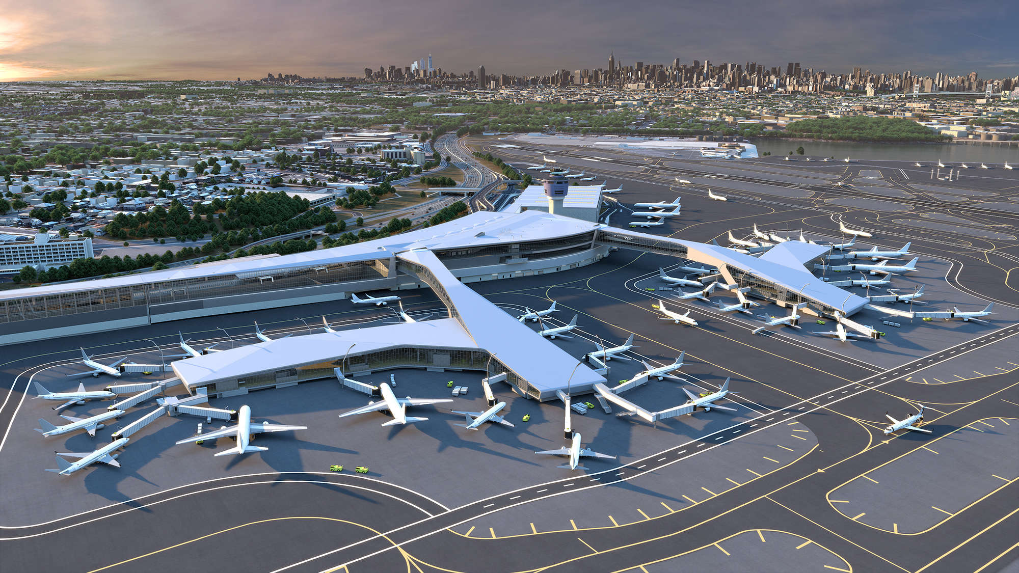Rendering of the new LGA airport