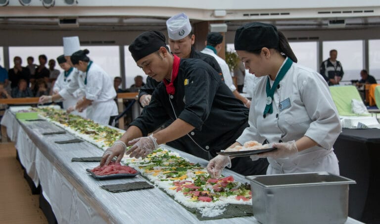 Largest Sushi Roll at Sea Created by Holland America Line