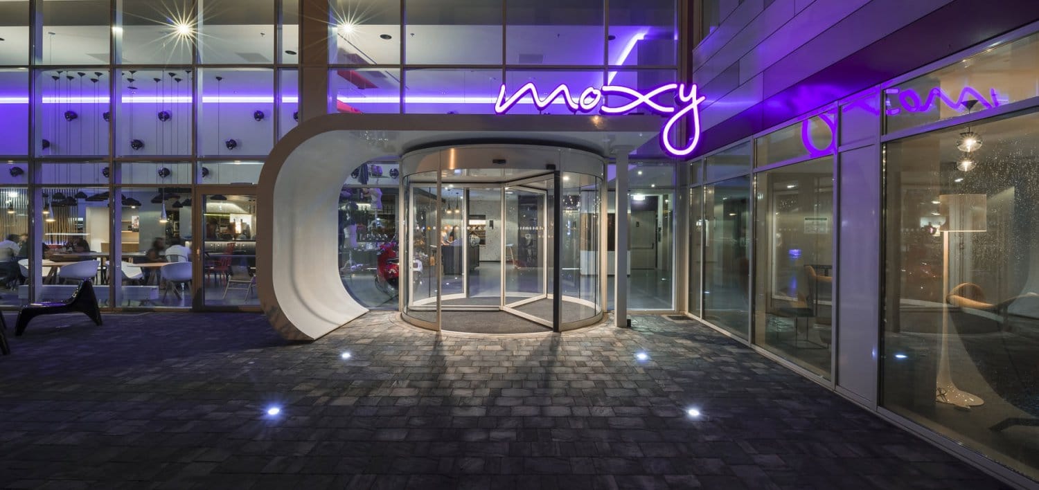 Moxy Amsterdam entrance